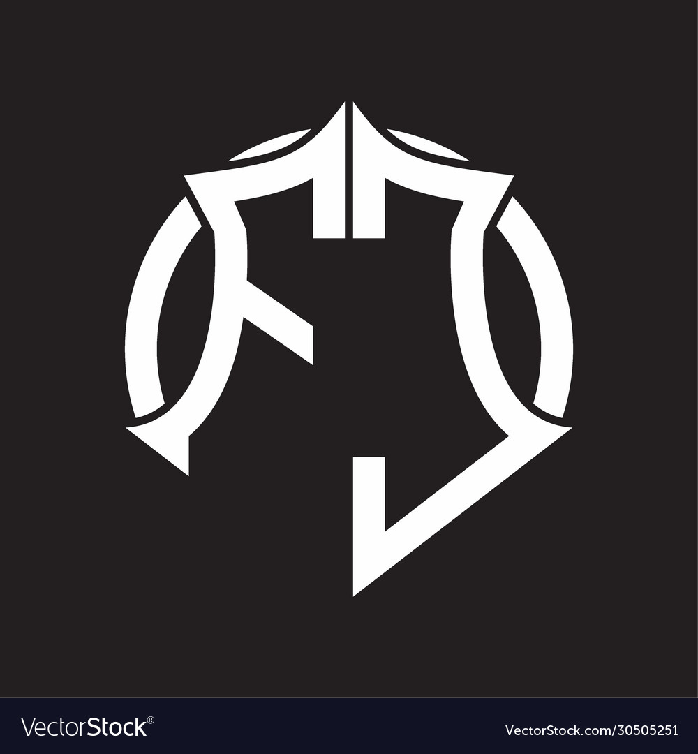 Fc logo monogram with emblem and circle rounded