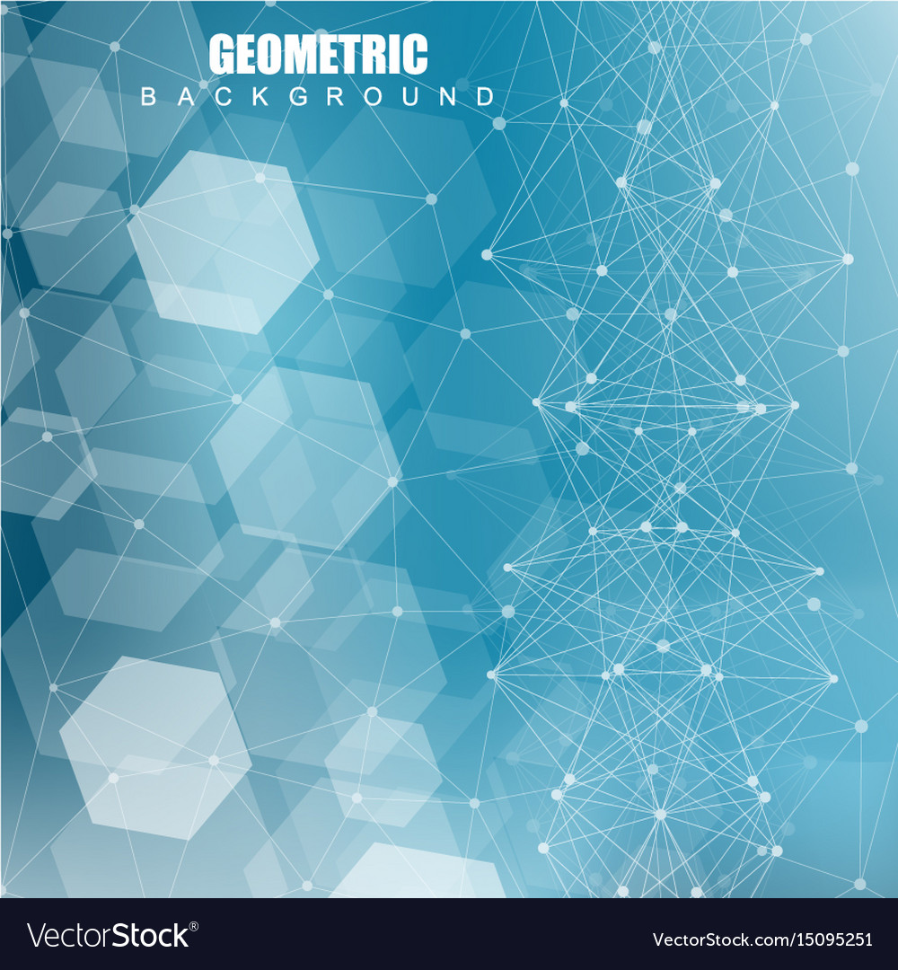 Geometric abstract background with connected line