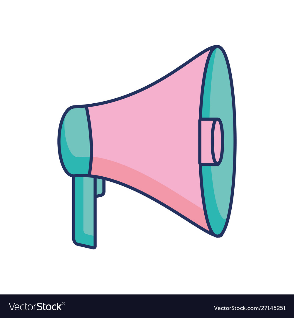 Megaphone Retro Musikgerät mit Farbpastell
