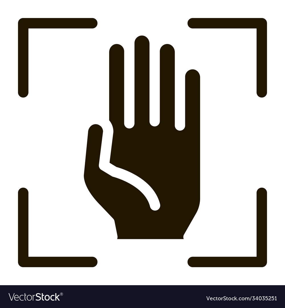 Person Handprint Scan-Symbol glyph