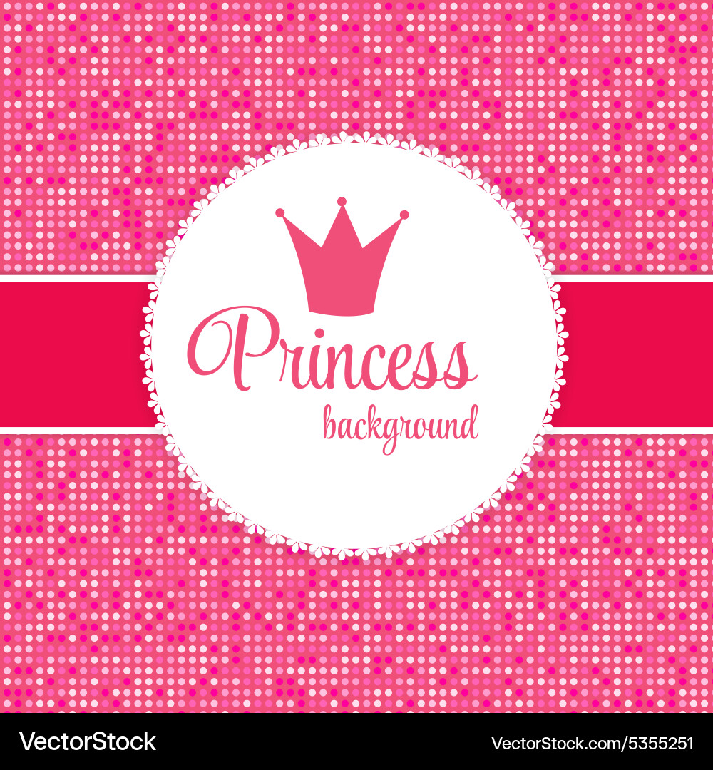 Princess crown frame Royalty Free Vector Image