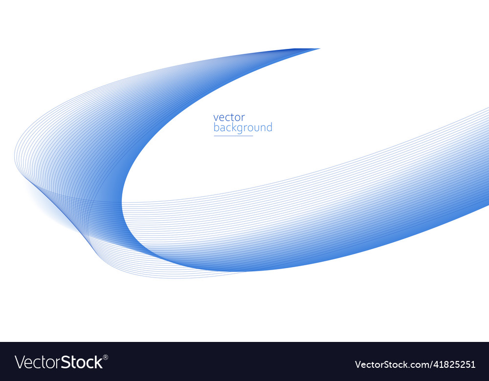 Smooth flow of wavy shape with gradient abstract vector image Smooth flow of wavy shape with gradient abstract