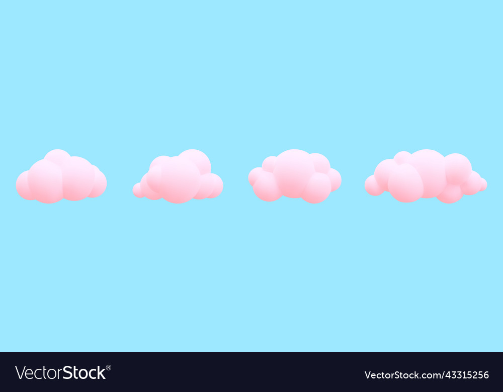 3d realistic clouds collection