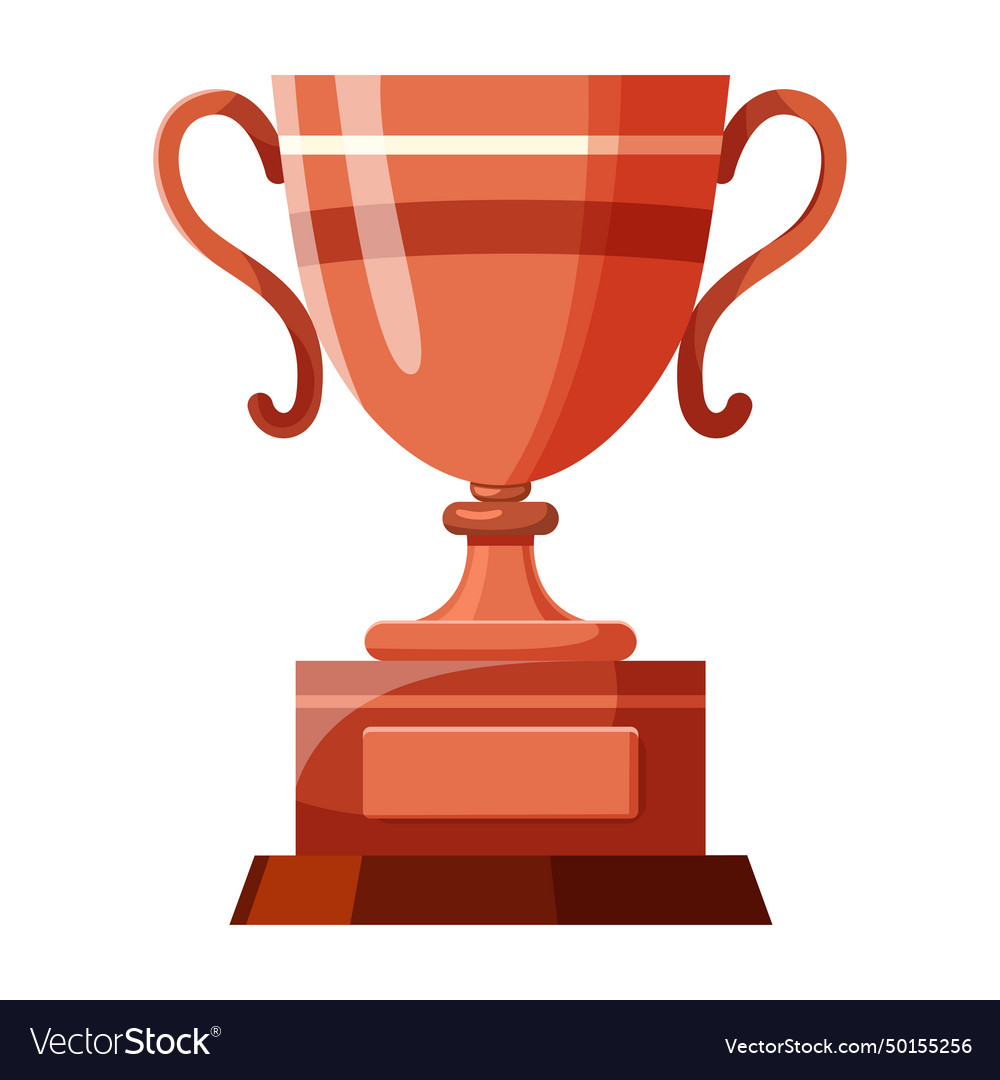 Bronze cup with stripes Royalty Free Vector Image