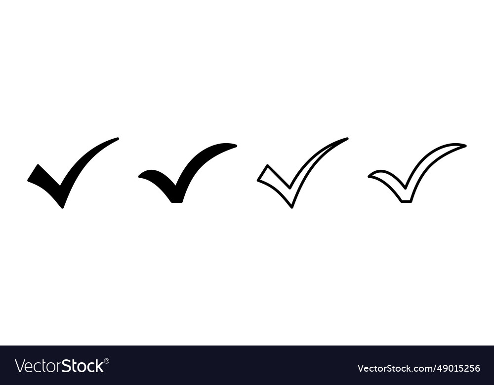 Check icon mark list button vector image Check icon mark list button