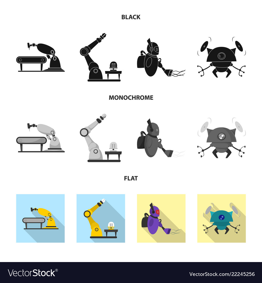 Design of robot and factory sign