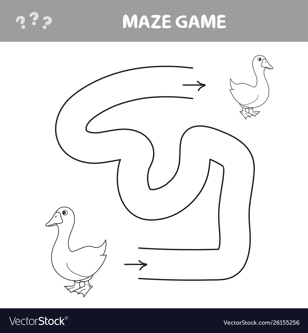 Maze game - goose and kid education