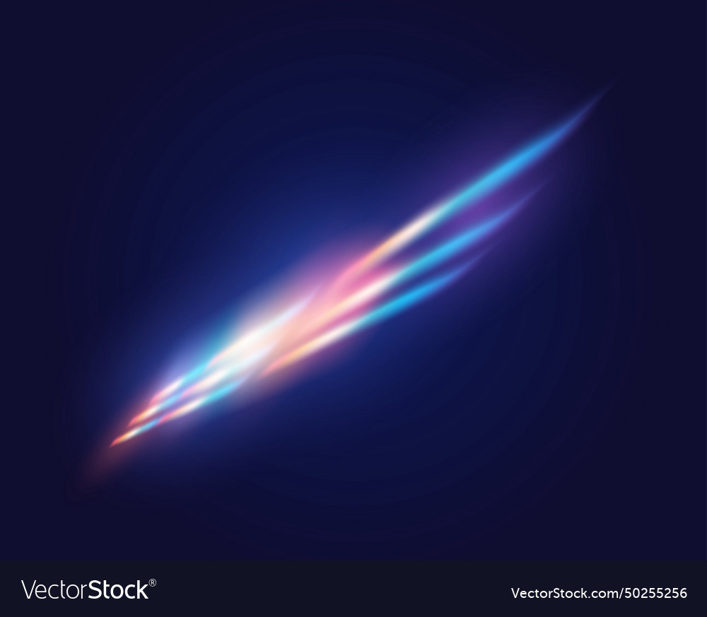 Multicolor light refraction realistic Royalty Free Vector