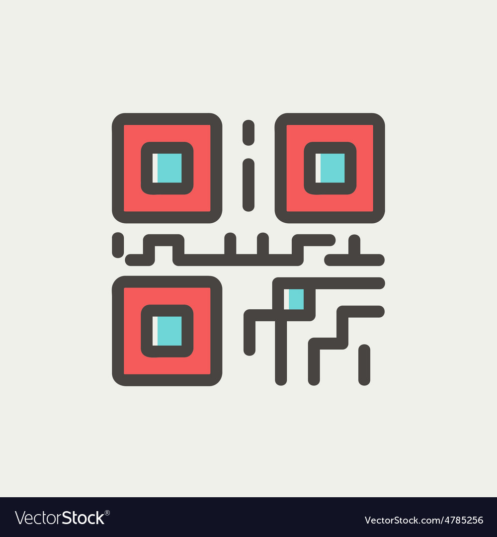 Qr code thin line icon