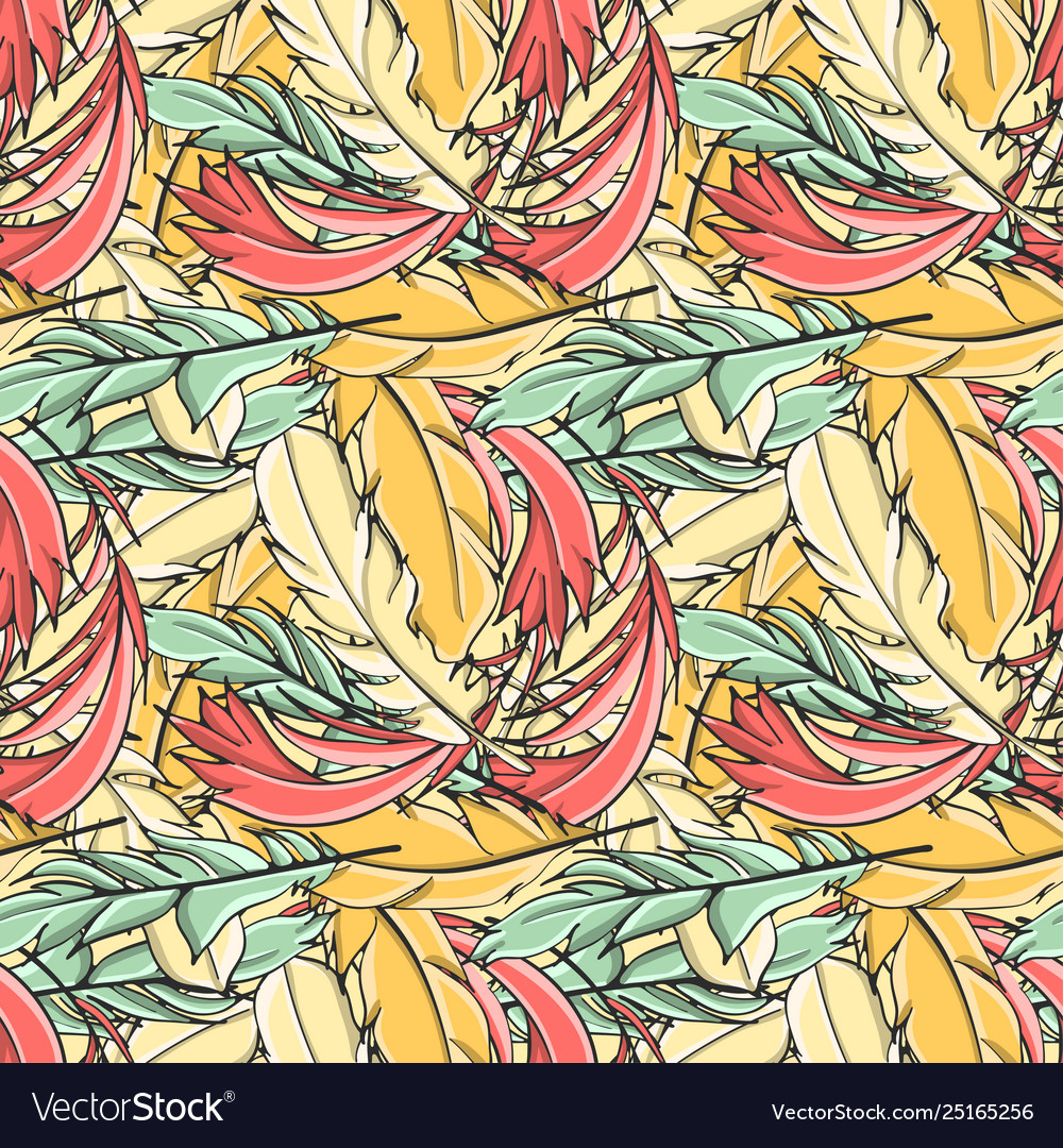 Seamless pattern all feathers