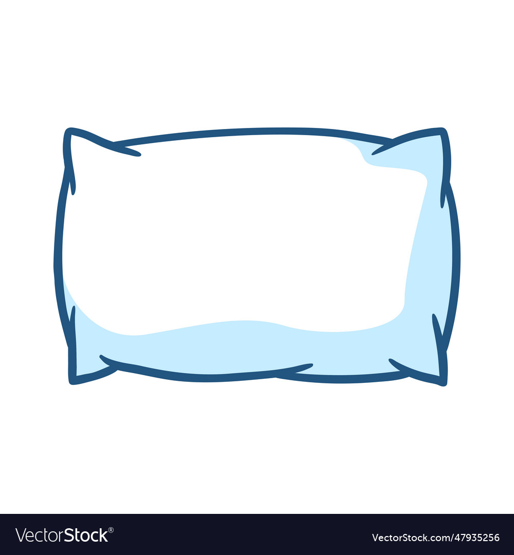 Soft fluffy pillow accessory for sleeping Vector Image