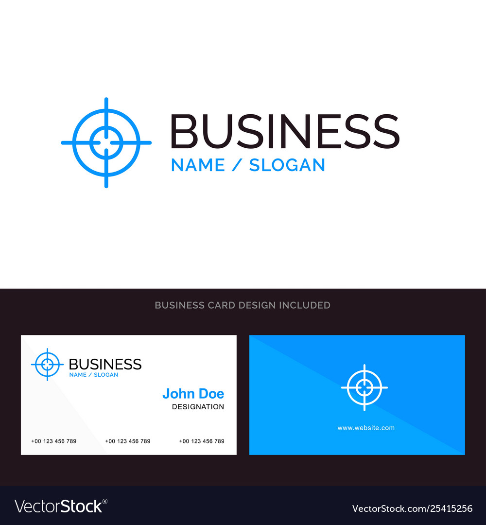 Target aim interface blue business logo