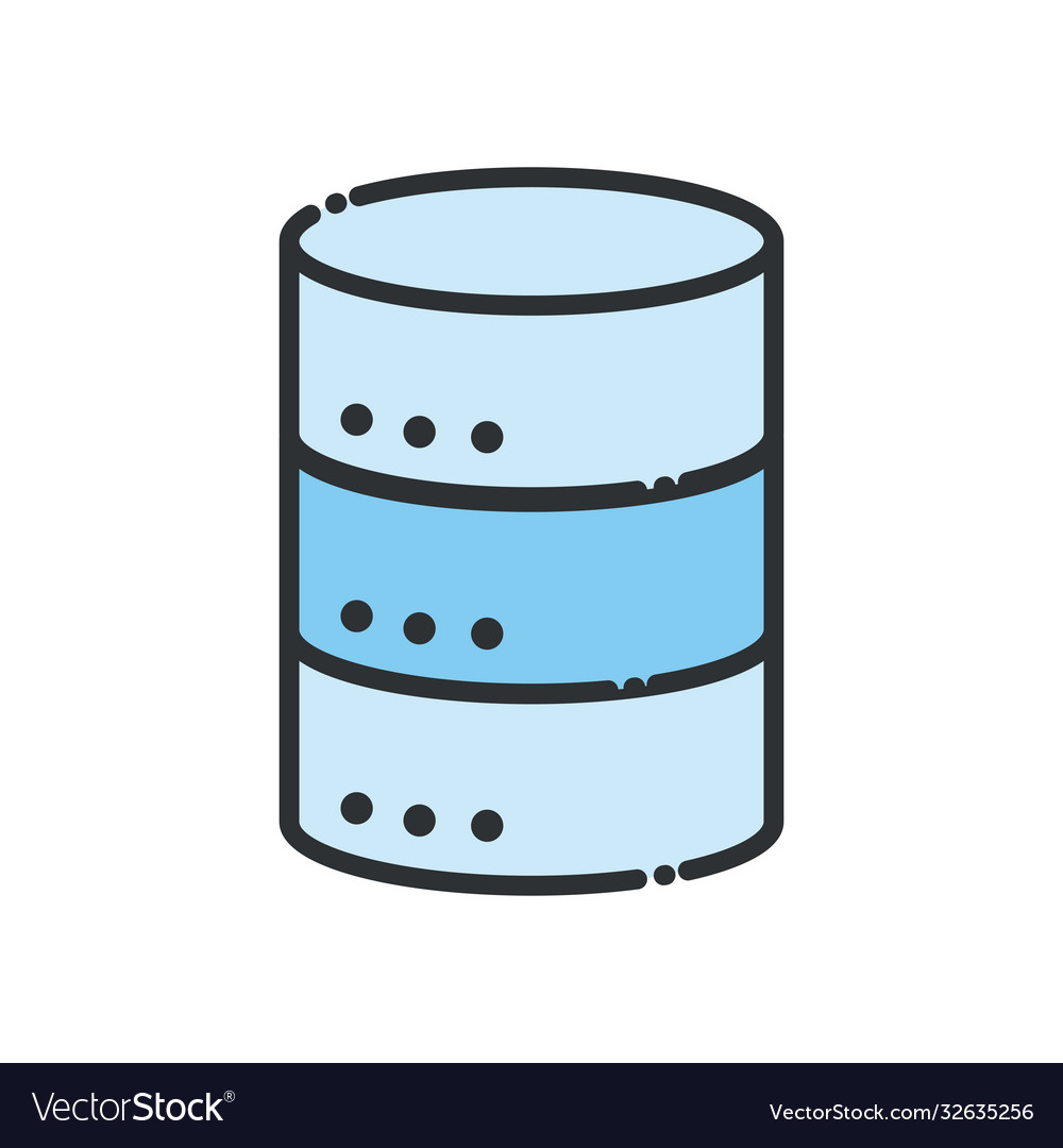 Web hosting line and fill style icon design