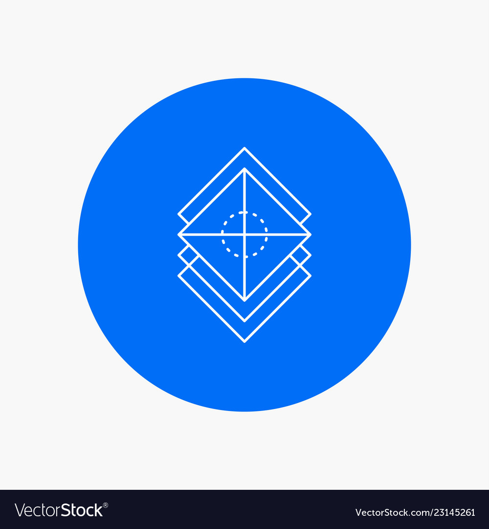 Arrange design layers stack layer white line icon vector image Arrange design layers stack layer white line icon
