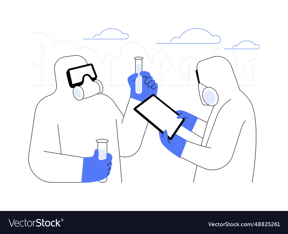 Biohazard sampling abstract concept