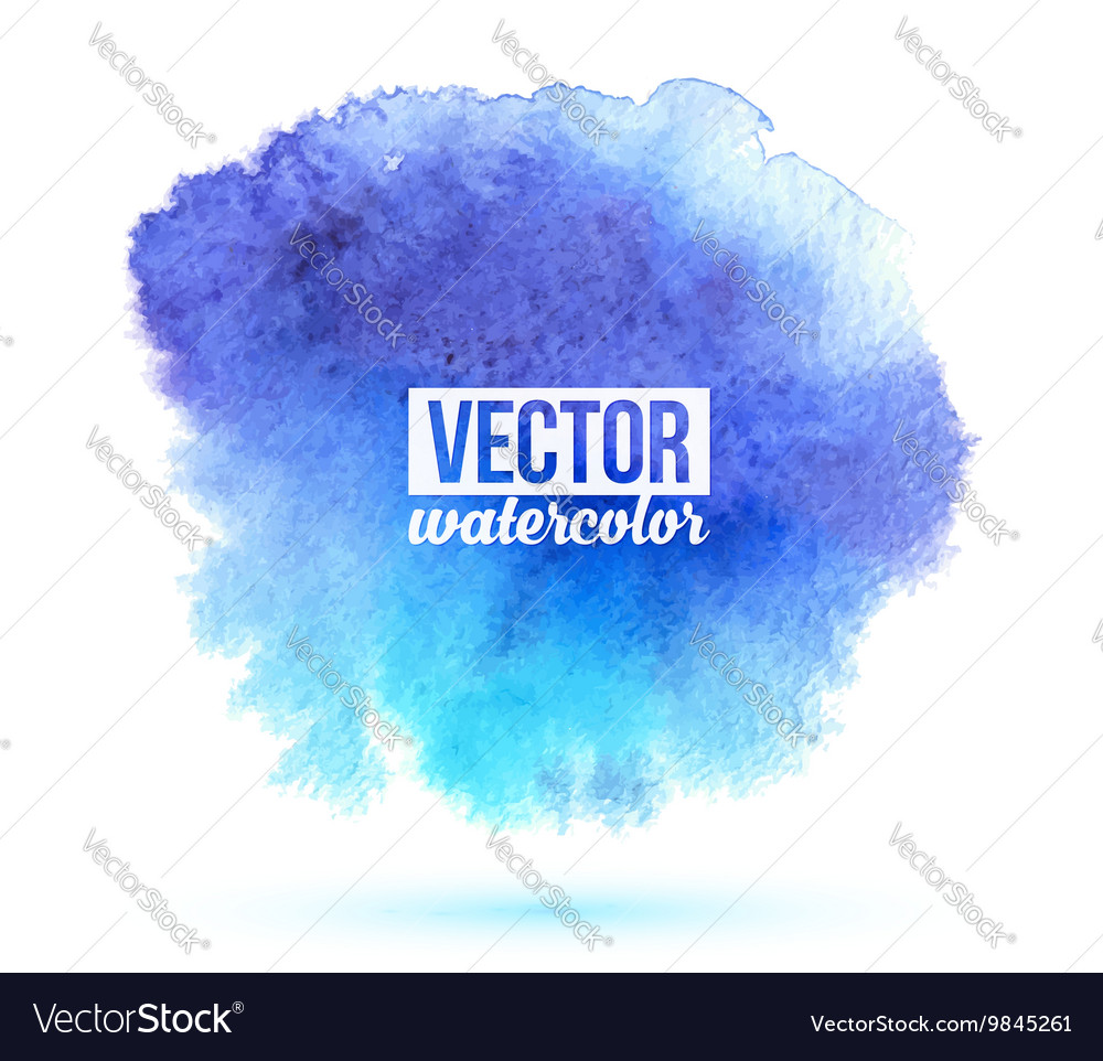 Blue watercolor splash background Royalty Free Vector Image