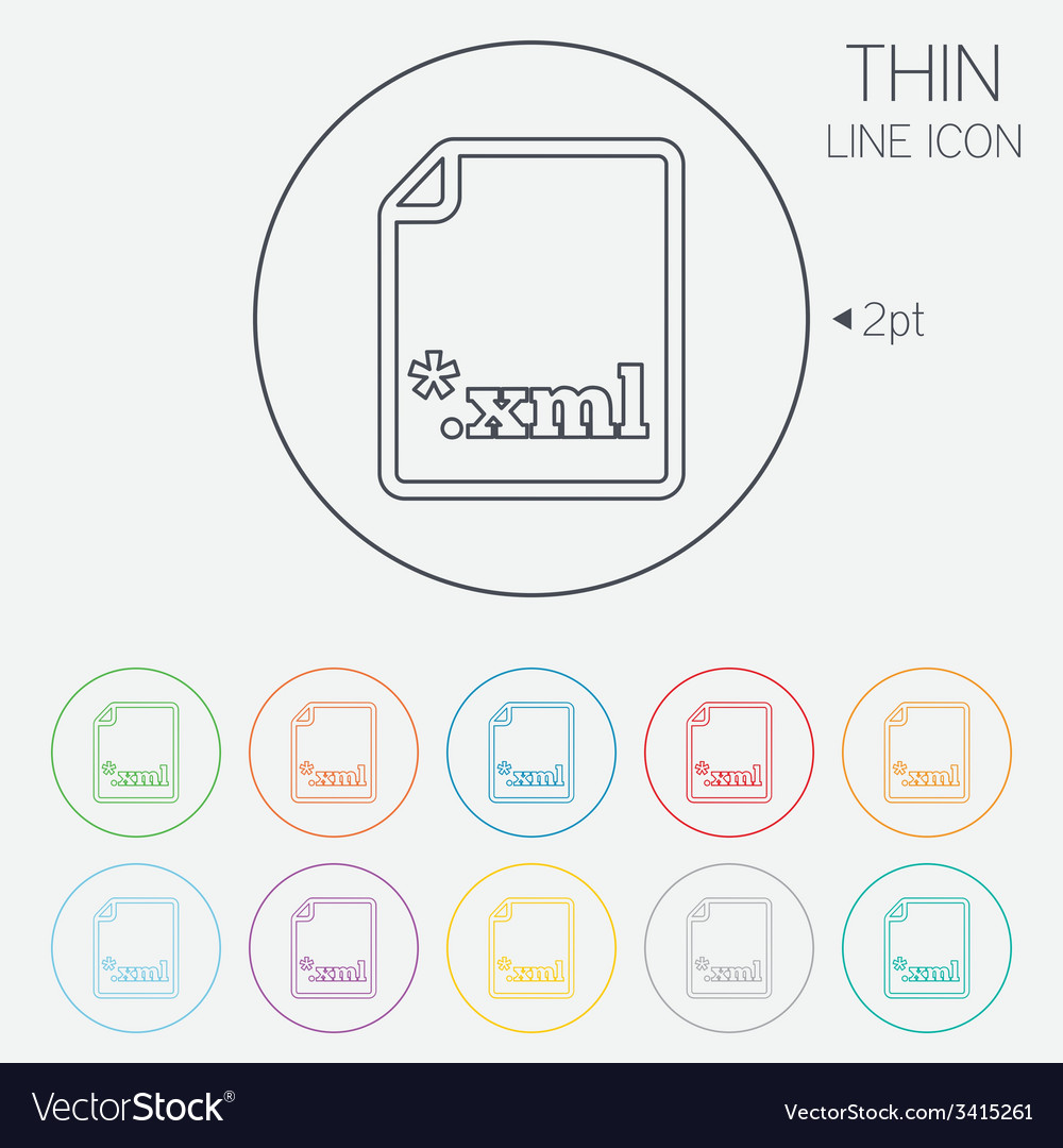 File document icon download xml button