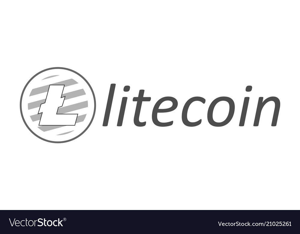 Litecoin Banner On White Background Royalty Free Vector