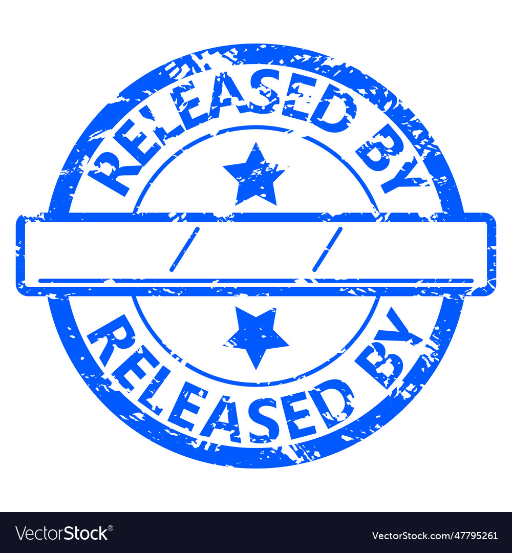 Released by rubber stamp official licensed Vector Image