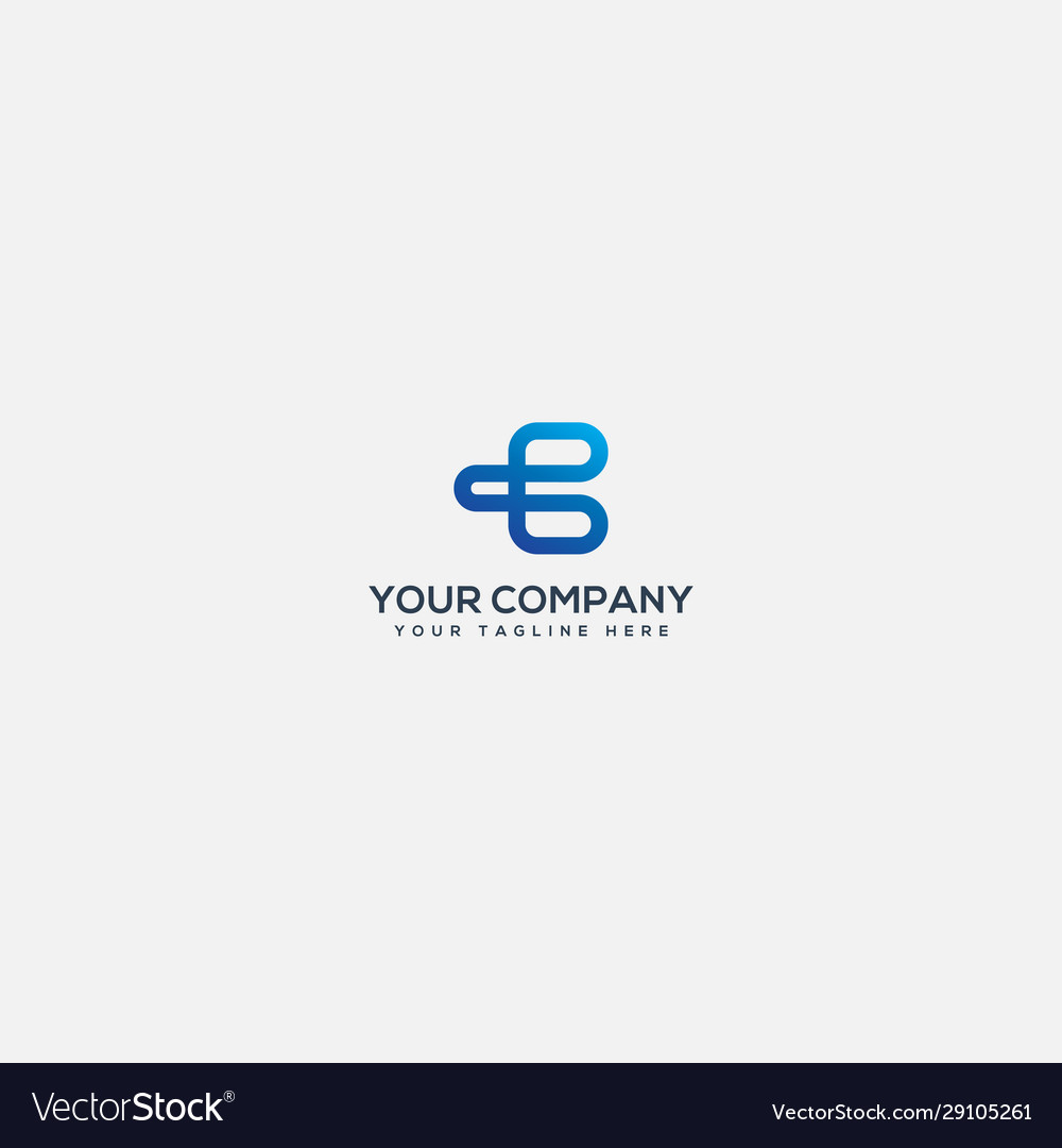 Simple b and f logo design modern blue