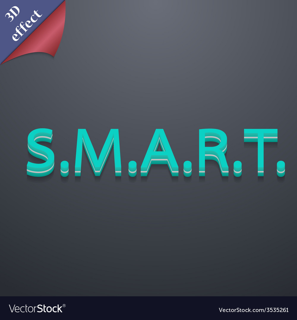 Smart icon symbol 3d style trendy modern design