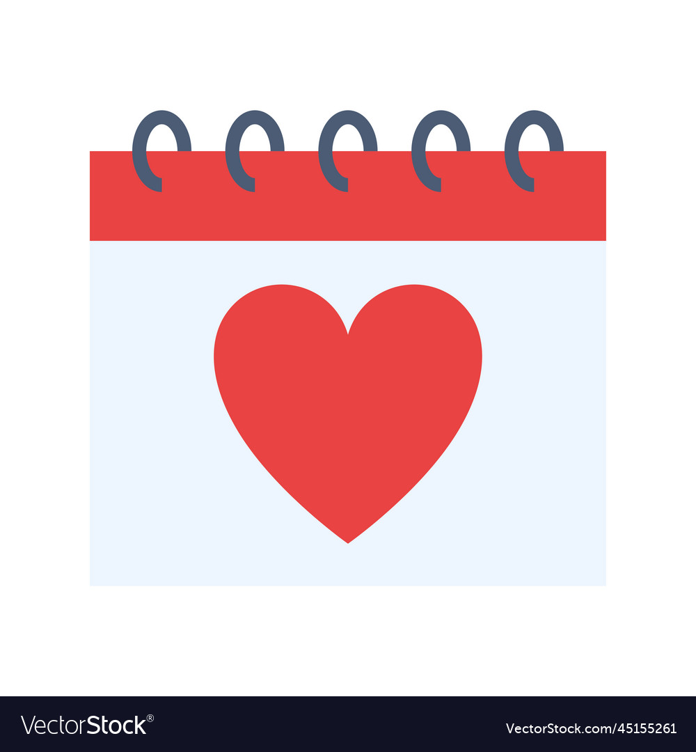 Valentine day calendar icon holiday valentines