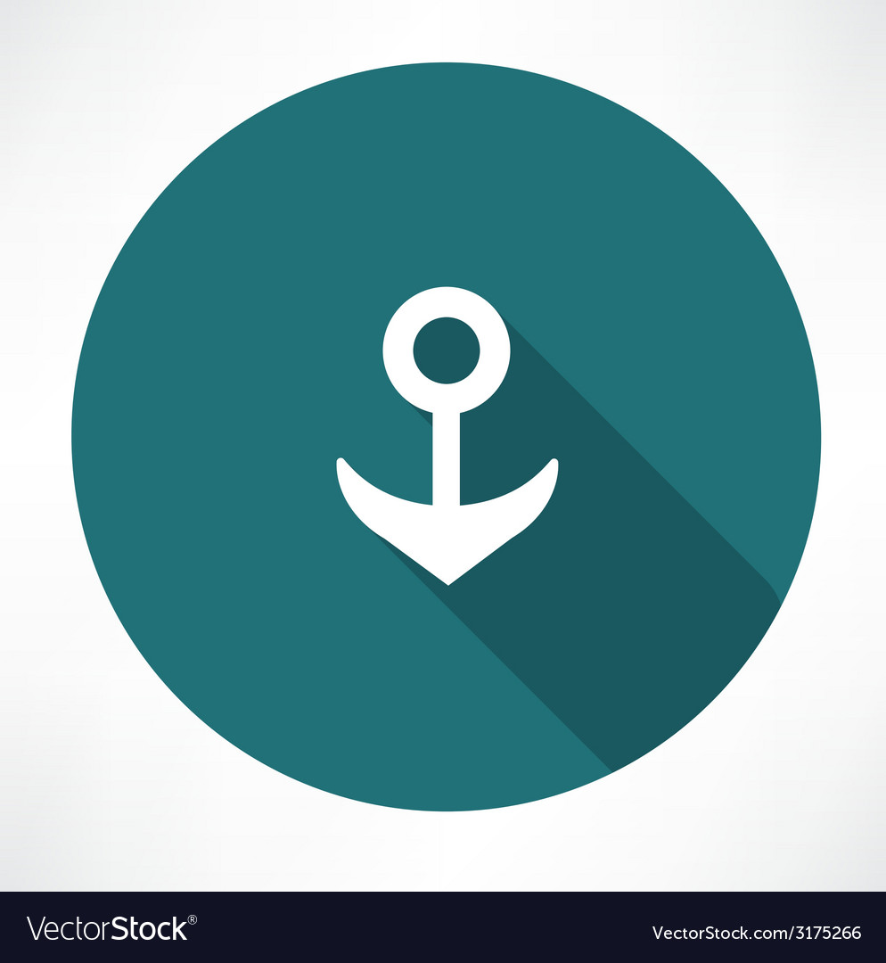 Anchor symbol on gray background