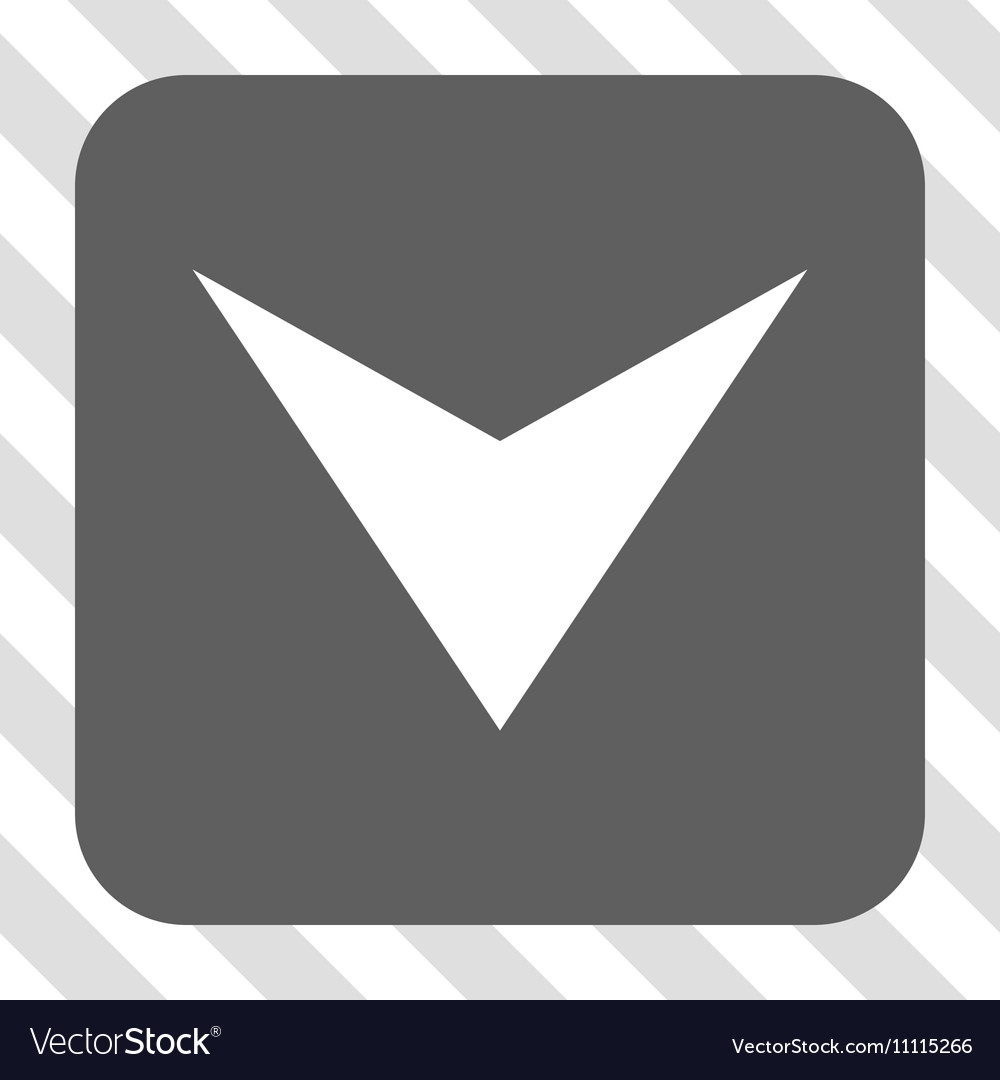 Arrowhead down rounded square button