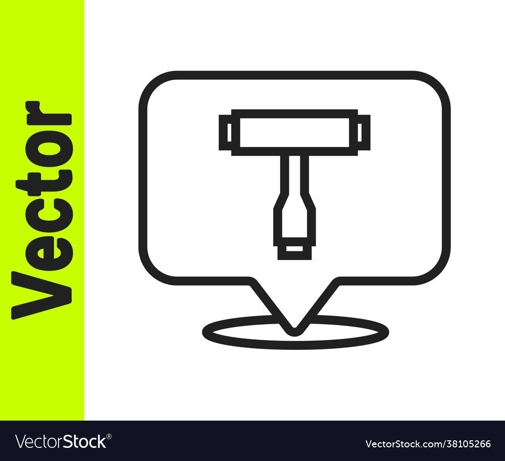 Black line multi-function all-in-one portable vector image Black line multi-function all-in-one portable