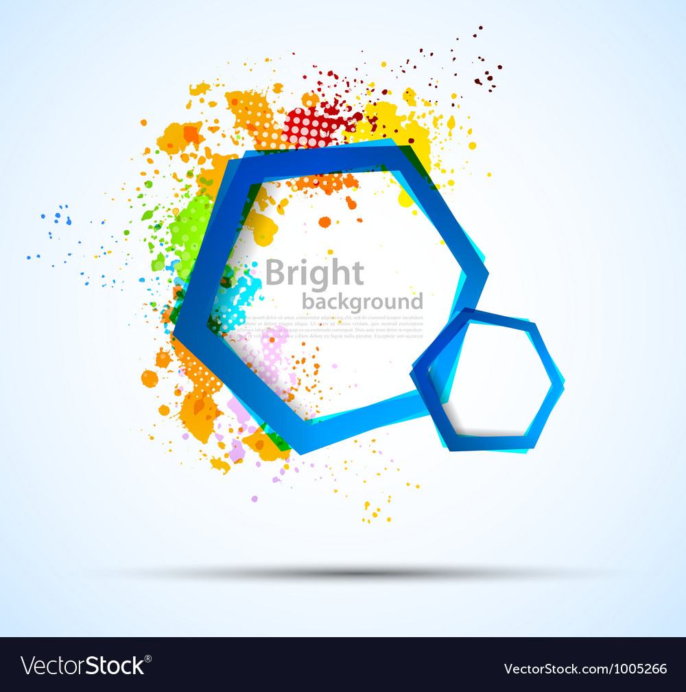Bright colorful background with hexagons