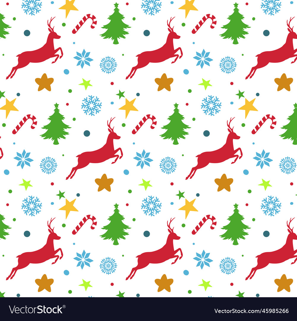 Colourful christmas pattern design background Vector Image