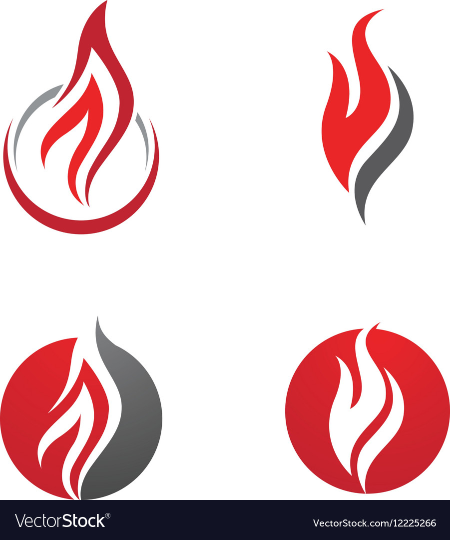 Fire flame logo template Royalty Free Vector Image