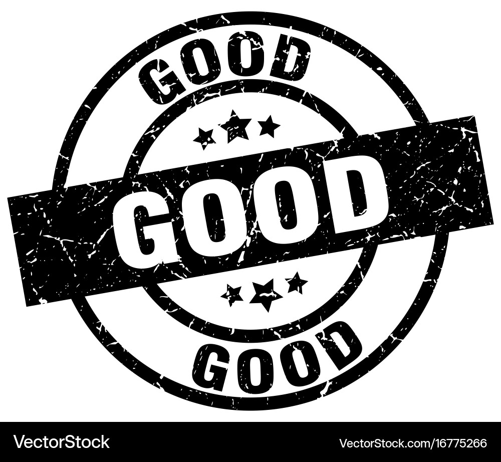 Good round grunge black stamp Royalty Free Vector Image