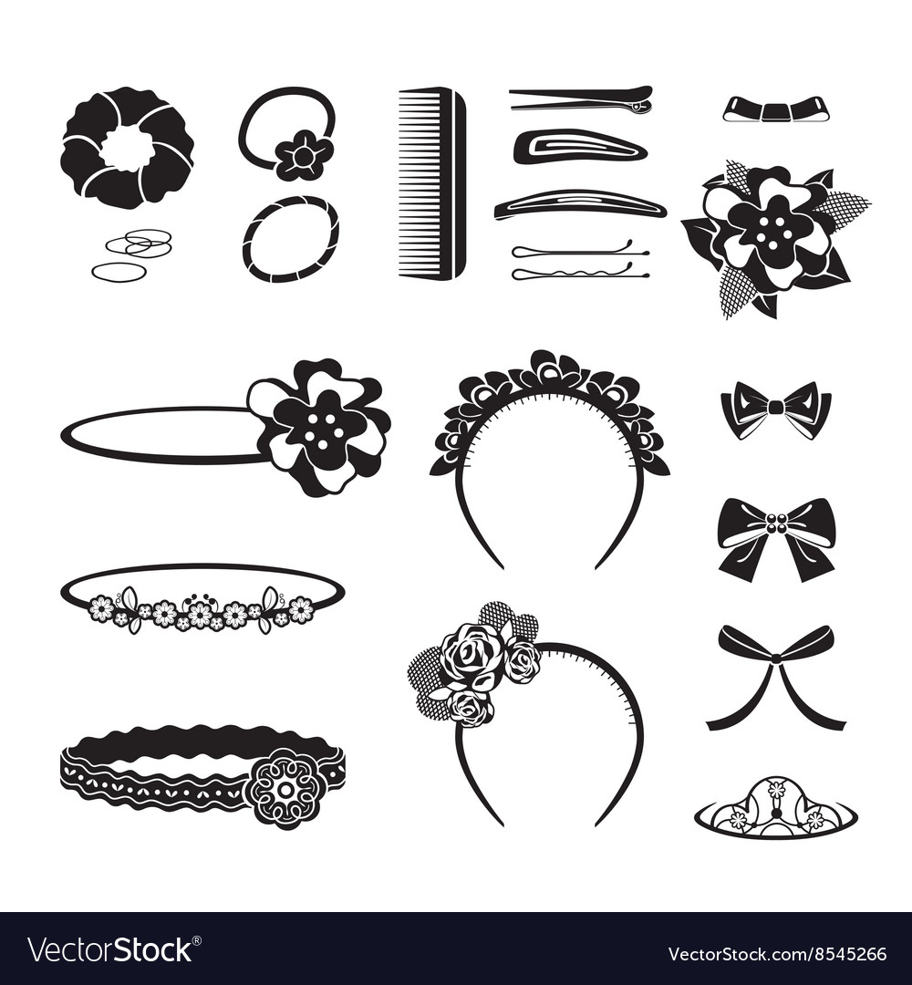 Hair Accessory Monochrome Royalty Free Vector Image