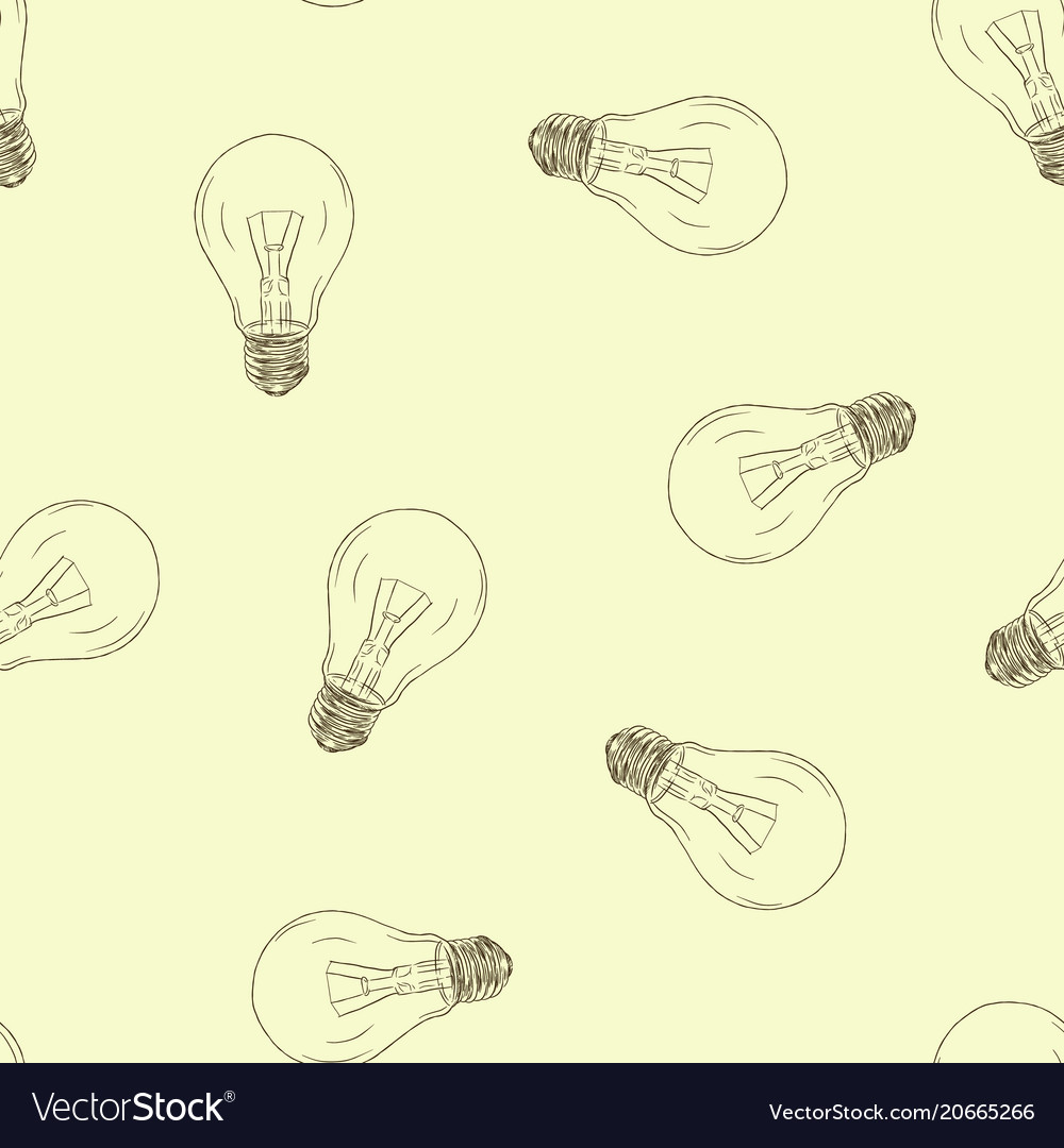 Hand drawn of the light bulb