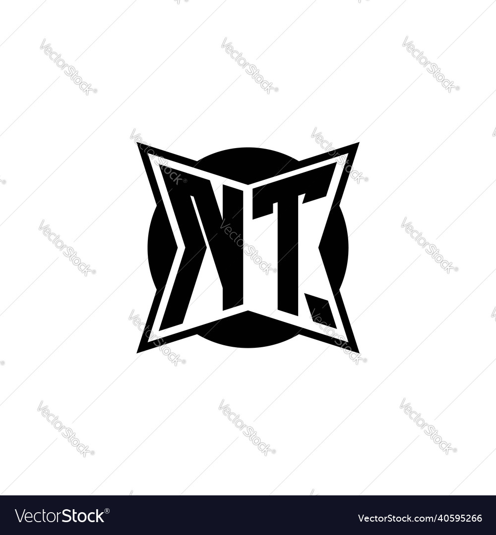 Nt logo monogram geometric modern design