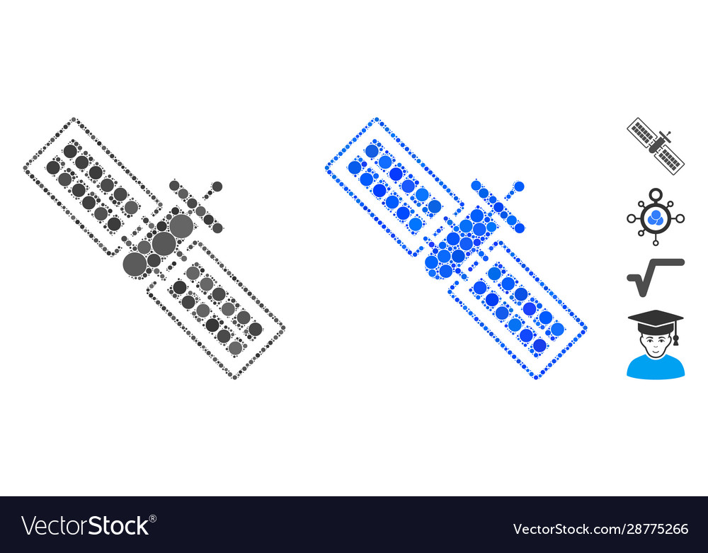 Satellite mosaic icon circles