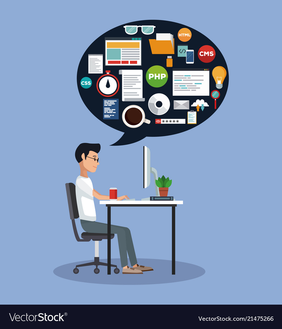 Software and programming vector image Software and programming