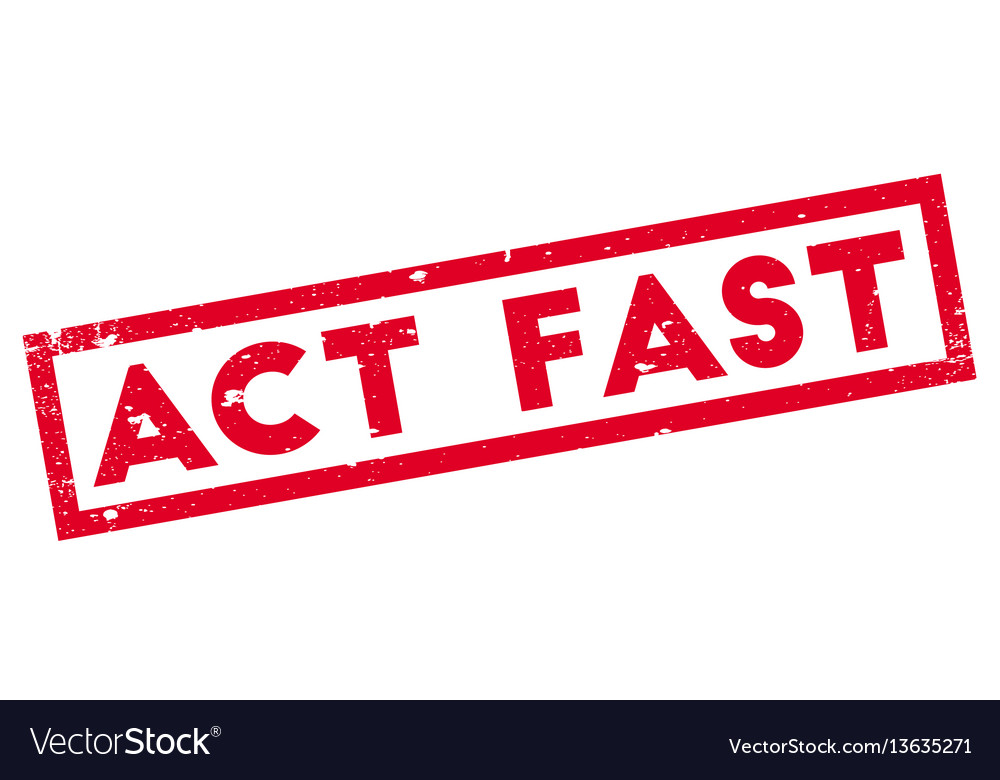 Act fast rubber stamp Royalty Free Vector Image