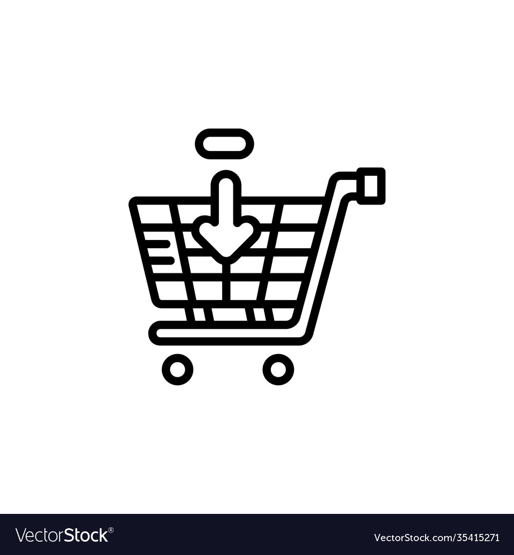 Add to cart icon line style perfect for website