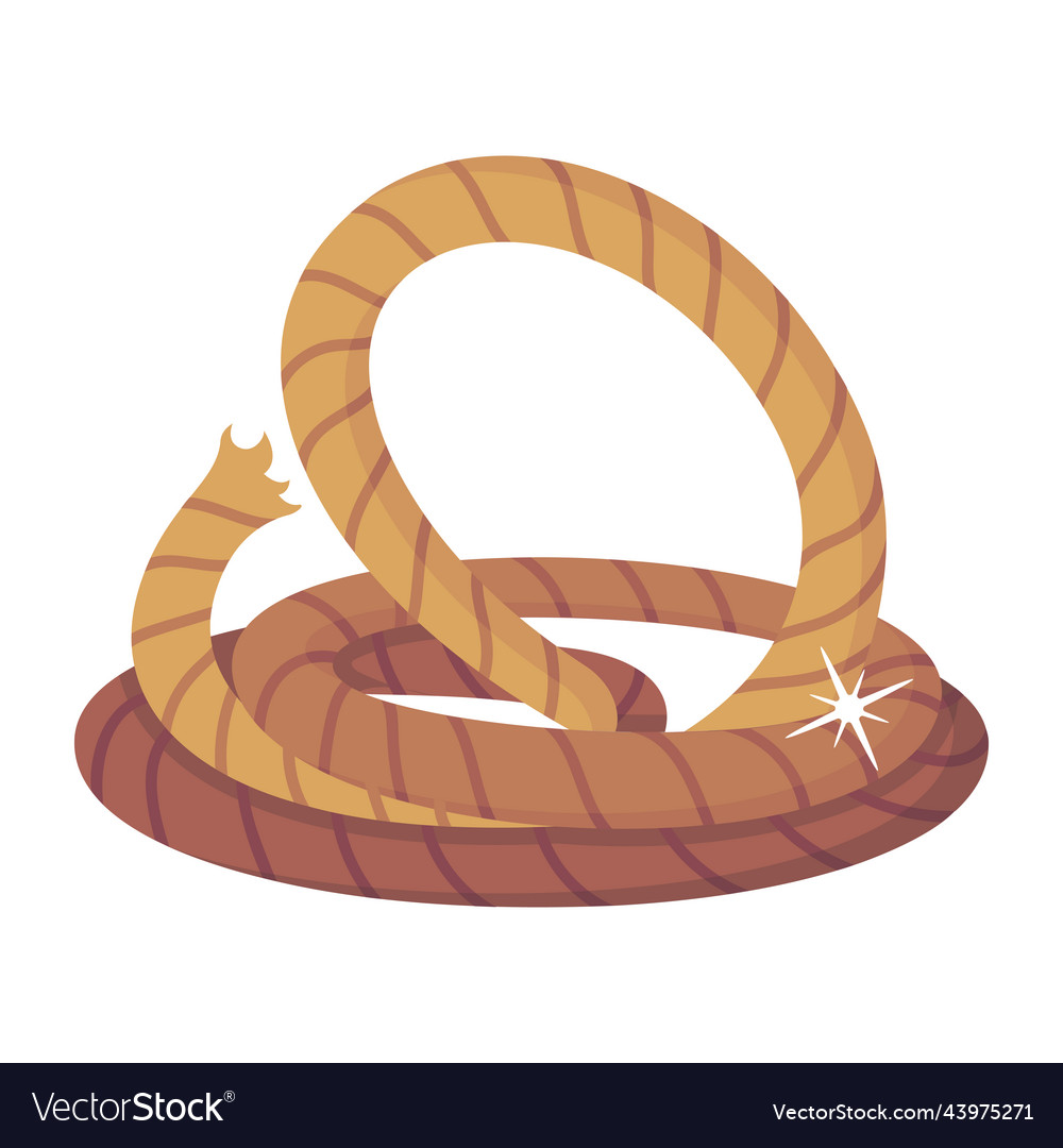 An icon of rope flat editable design Royalty Free Vector