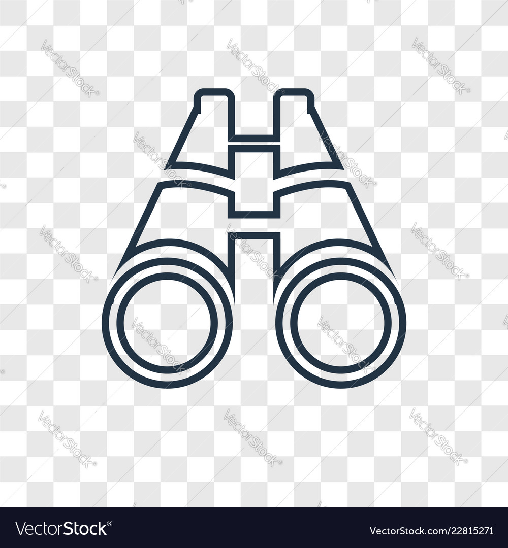 Big binoculars concept linear icon isolated