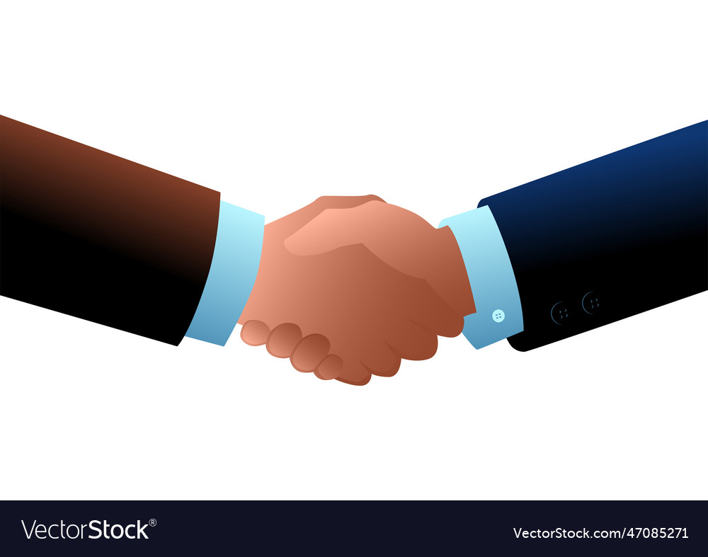 Business concept of shaking hands vector image Business concept of shaking hands