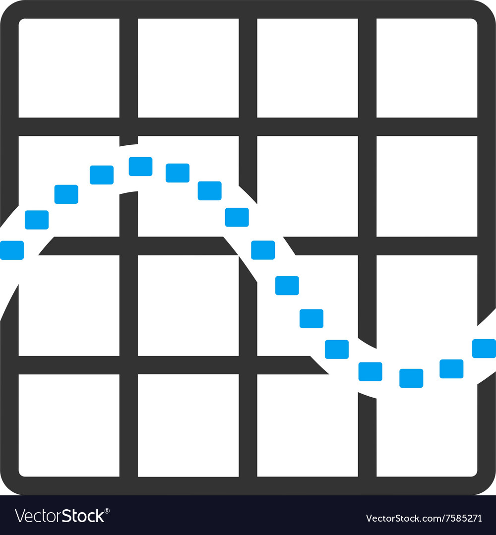 Dotted function chart icon