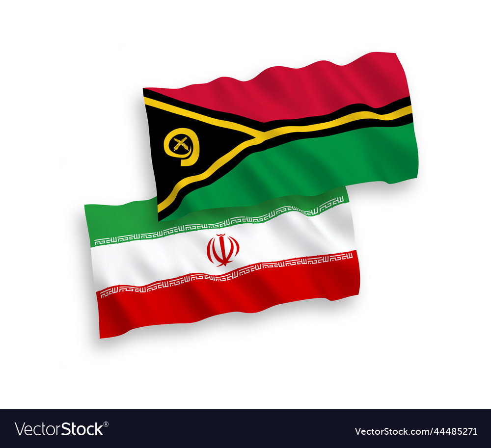 Flags of Vanuatu and Iran