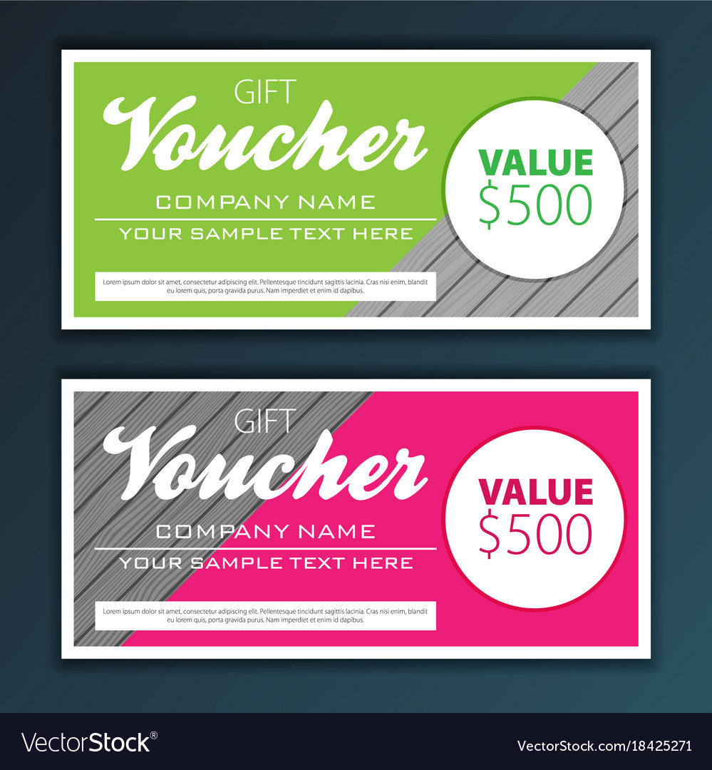 Gift voucher template Royalty Free Vector Image