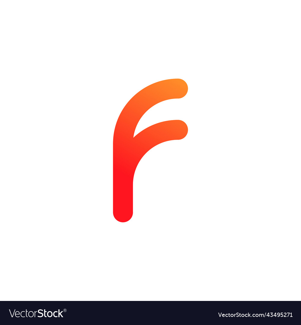 Letter f modern logo design Royalty Free Vector Image