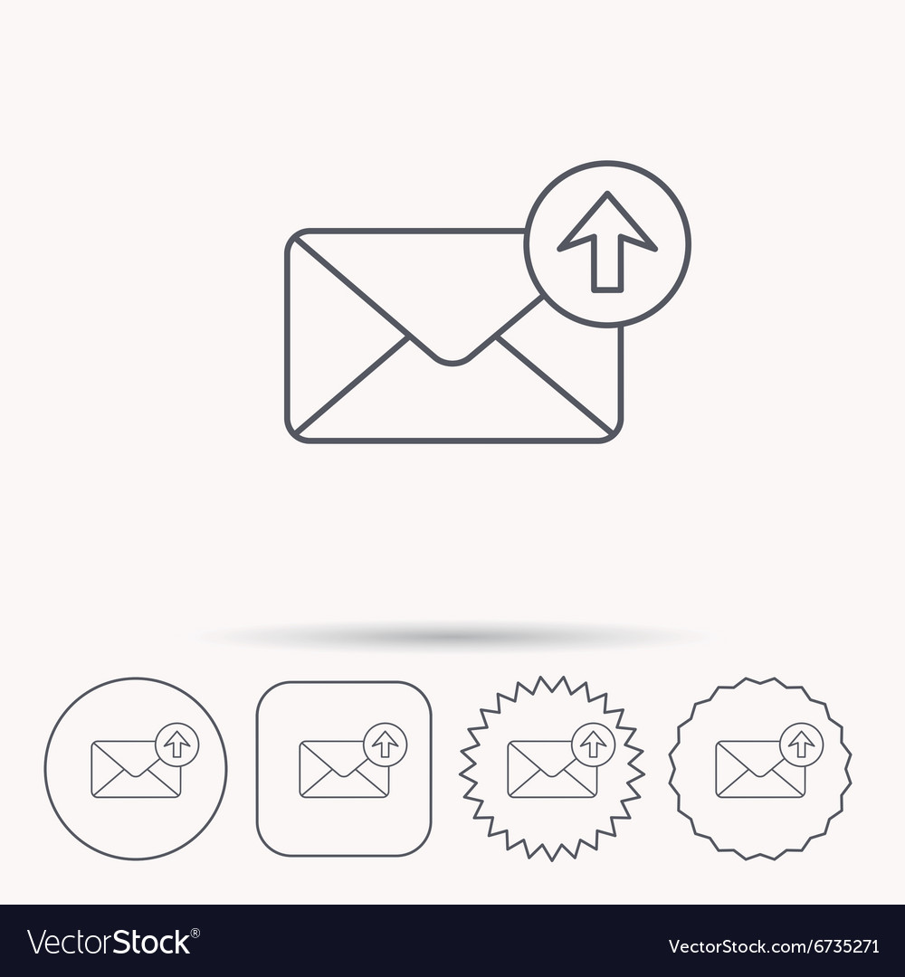 Mail outbox icon email message sign