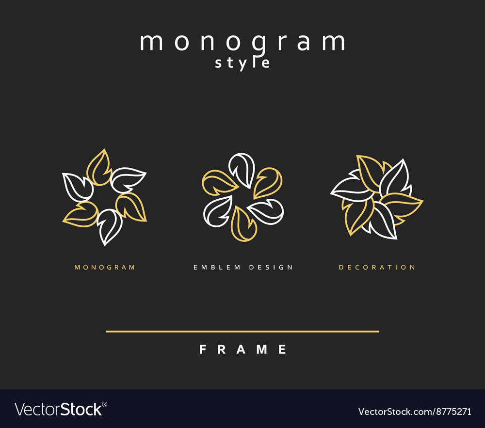 Set of elegant monogram design