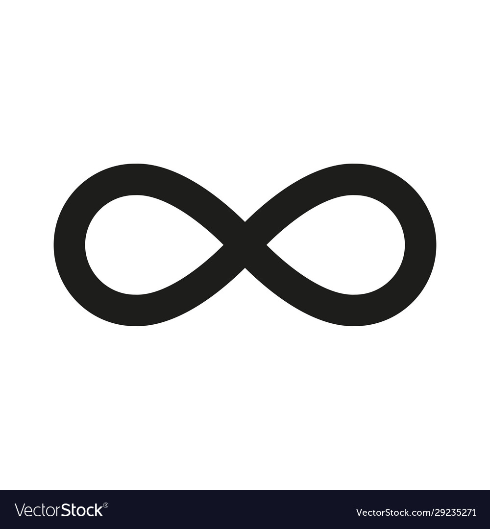 Symbol infinity simple Royalty Free Vector Image